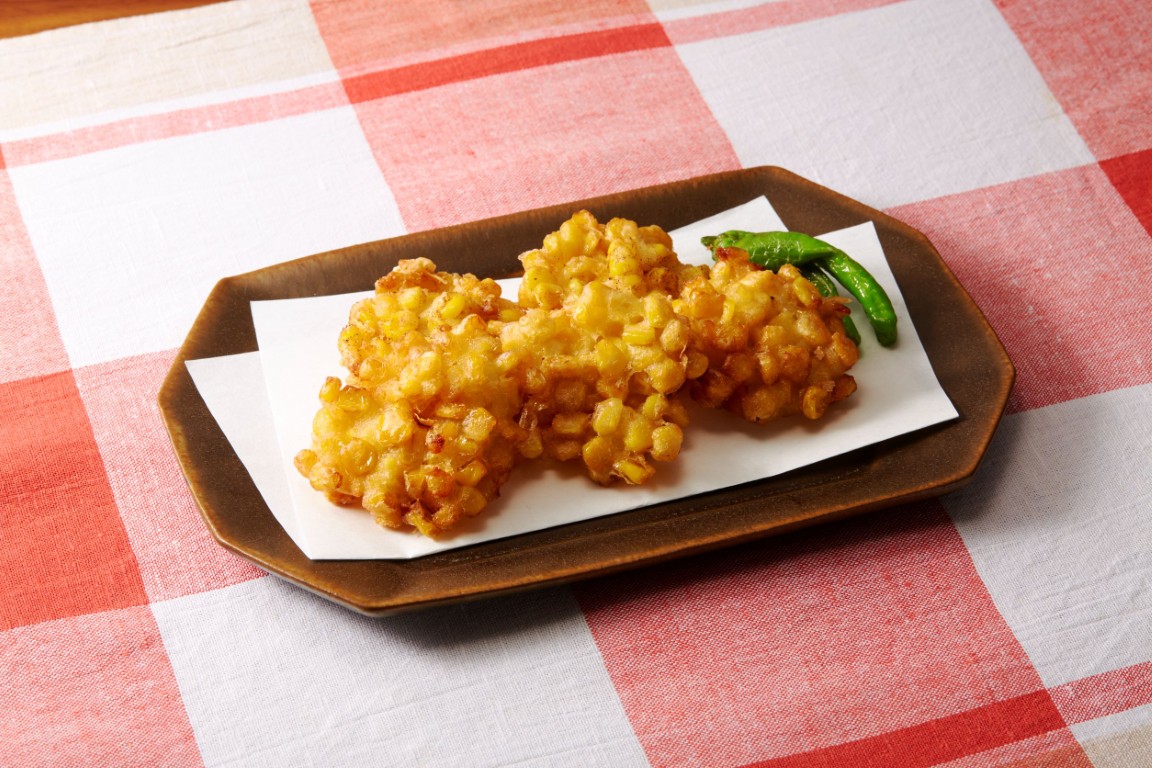 とうもろこしの天ぷら|調理済みで手間いらずな逸品|ほんのり塩味仕立て